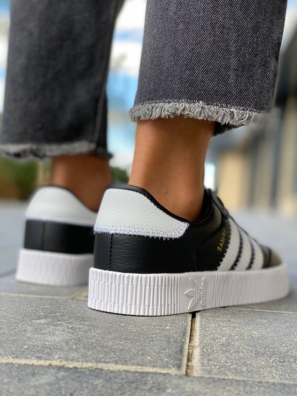 Adidas Samba Black White (шкіра)