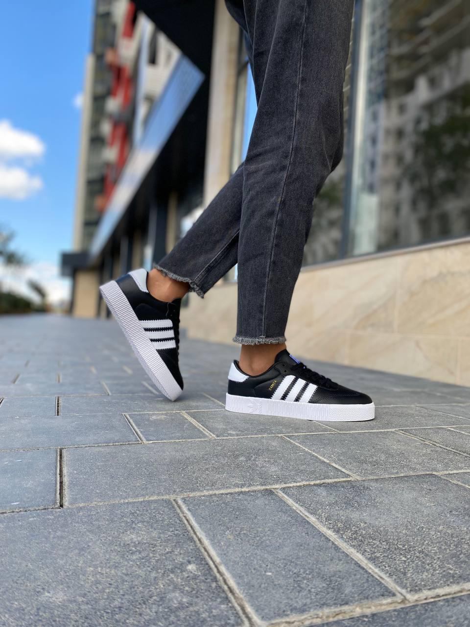 Adidas Samba Black White (шкіра)
