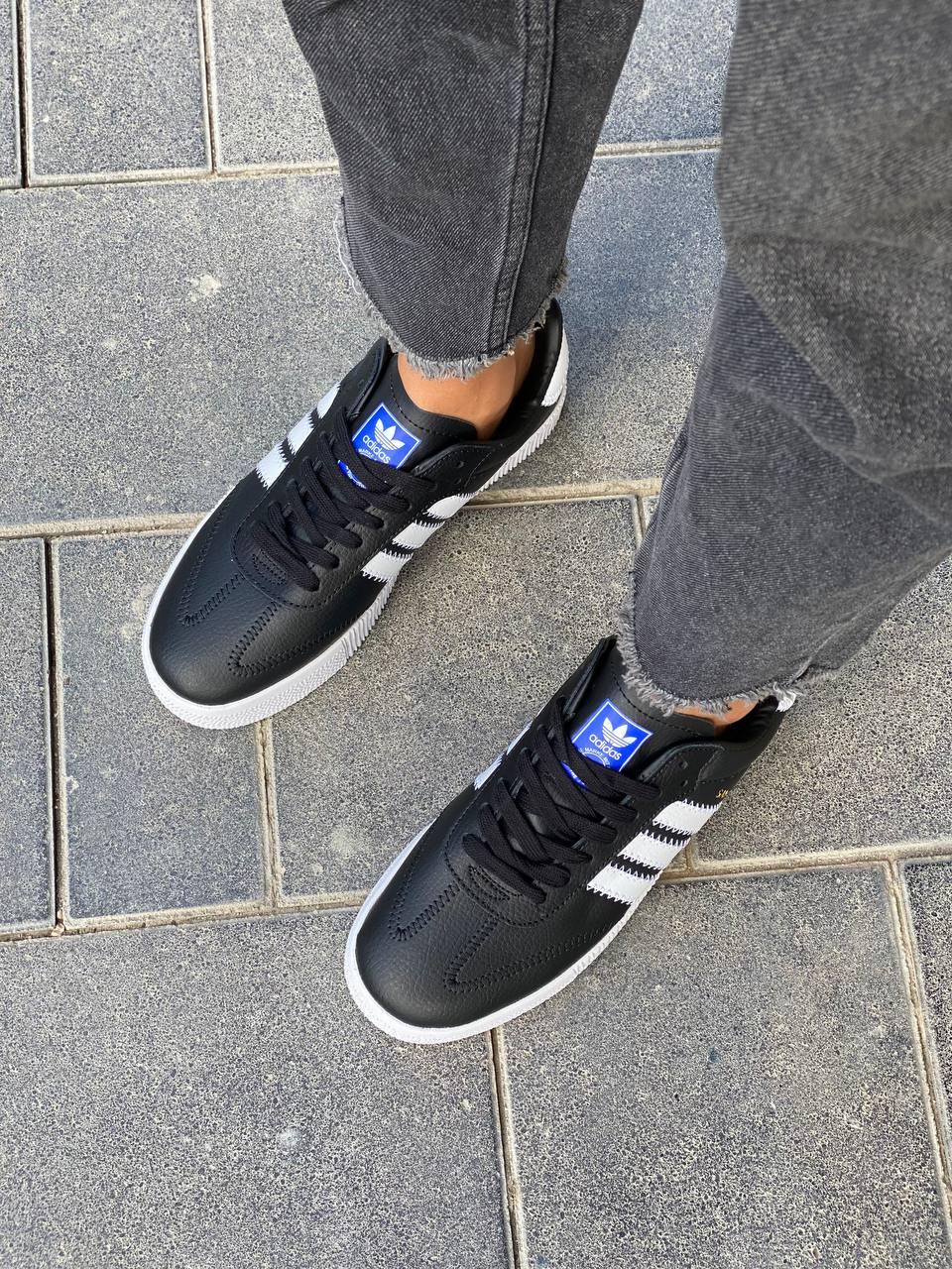 Adidas Samba Black White (шкіра)