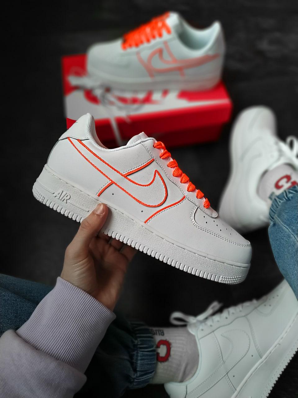 Nike Air Force 1 White Orange