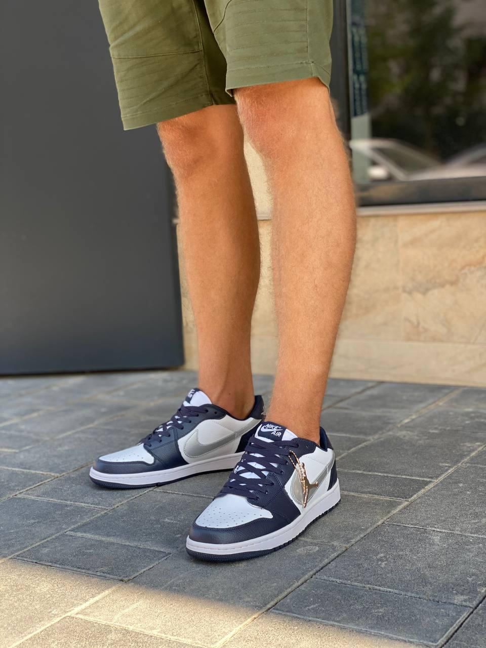 Nike Air Jordan Retro 1 Low Blue White Silver