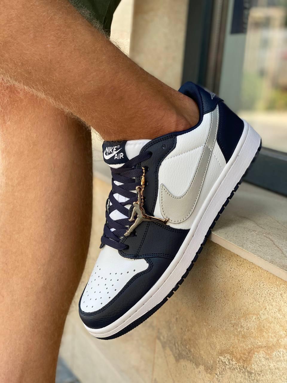 Nike Air Jordan Retro 1 Low Blue White Silver