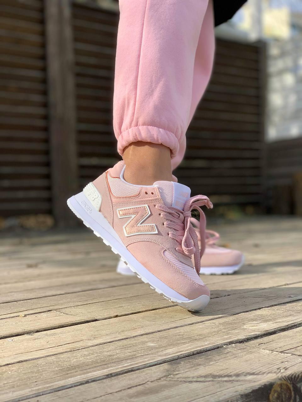 New Balance 574 Pink White 2