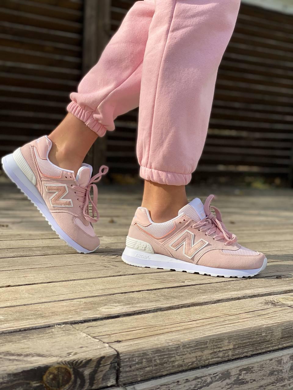 New Balance 574 Pink White 2