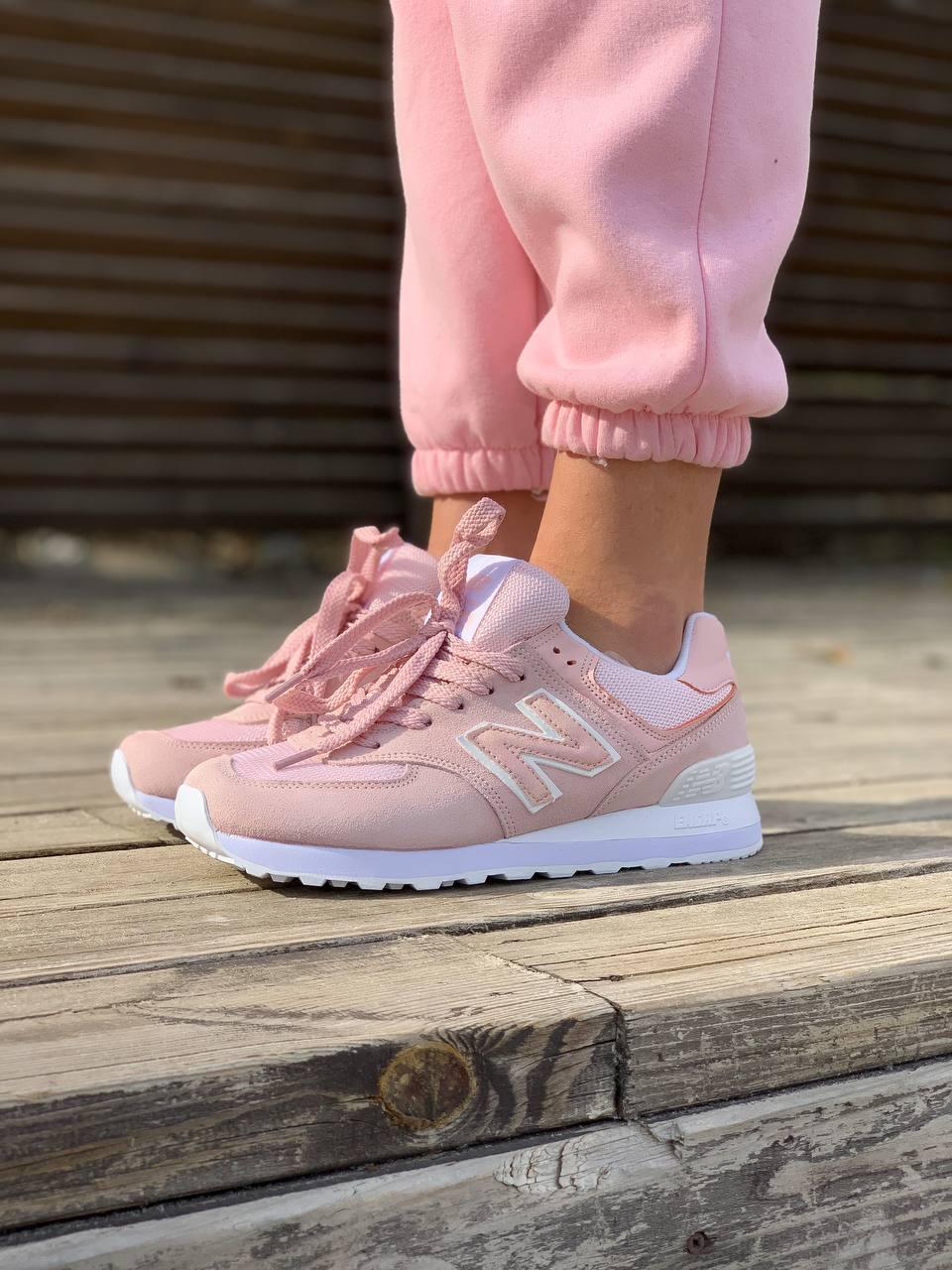 New Balance 574 Pink White 2