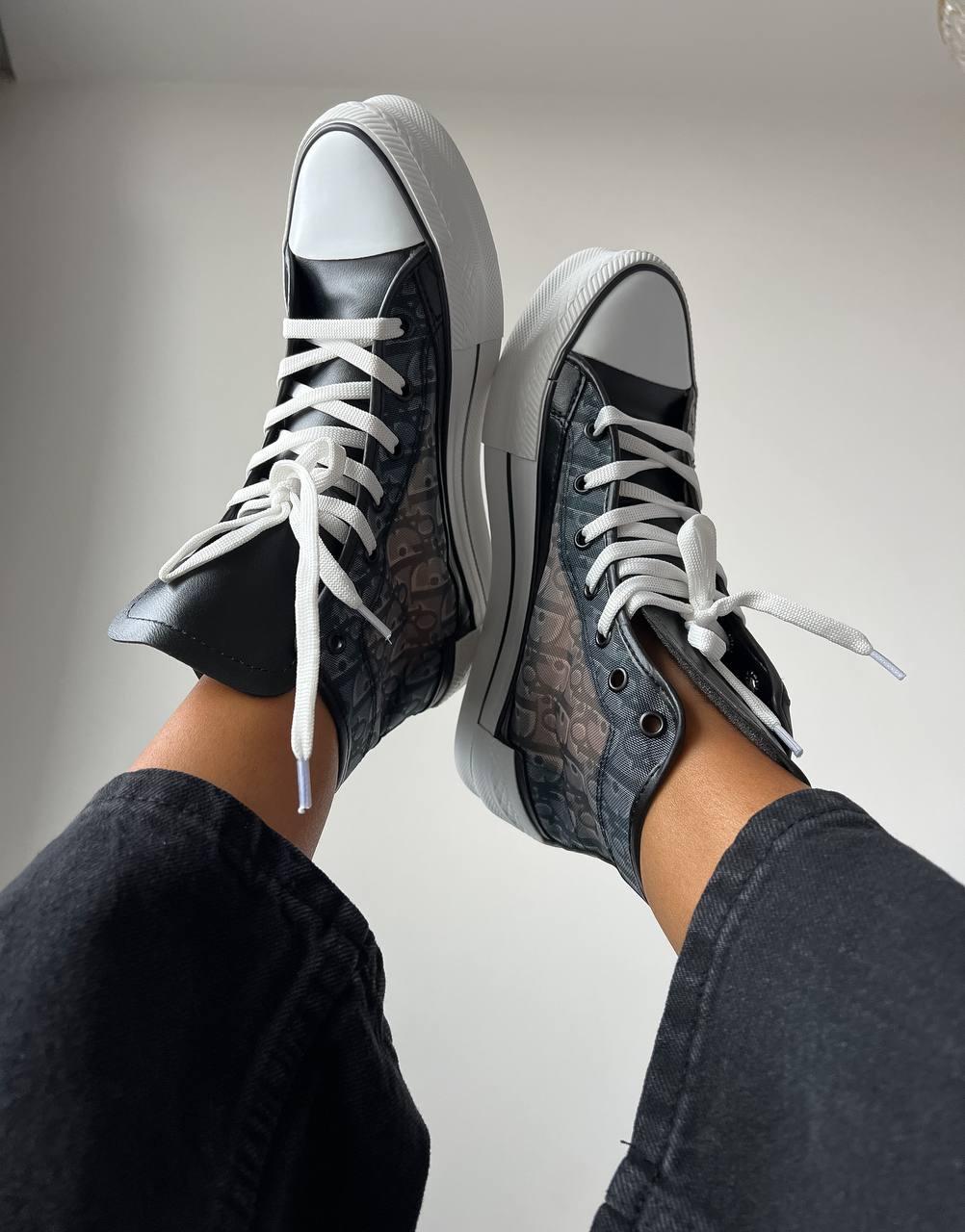 Converse x Dior logo Black White