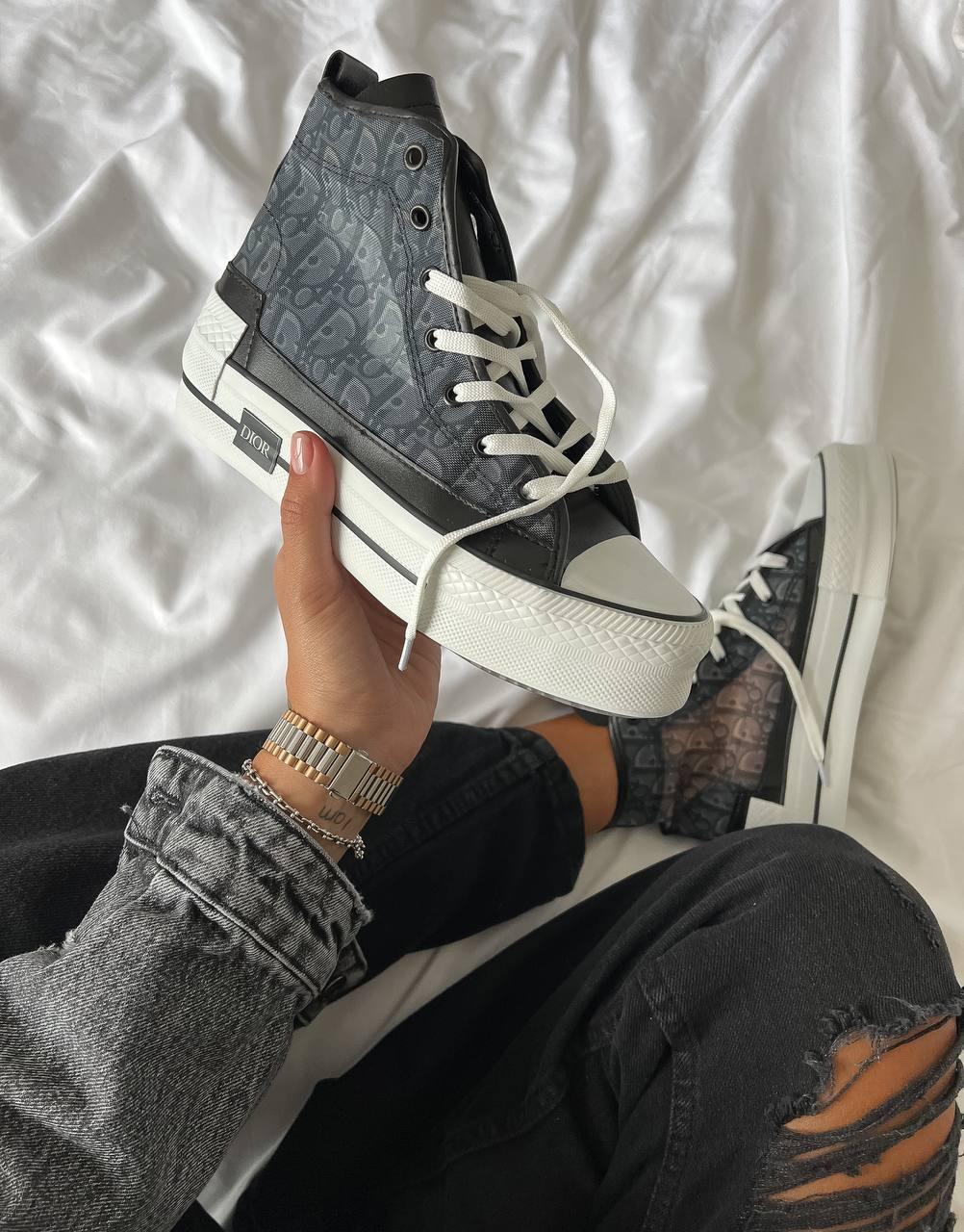 Converse x Dior logo Black White