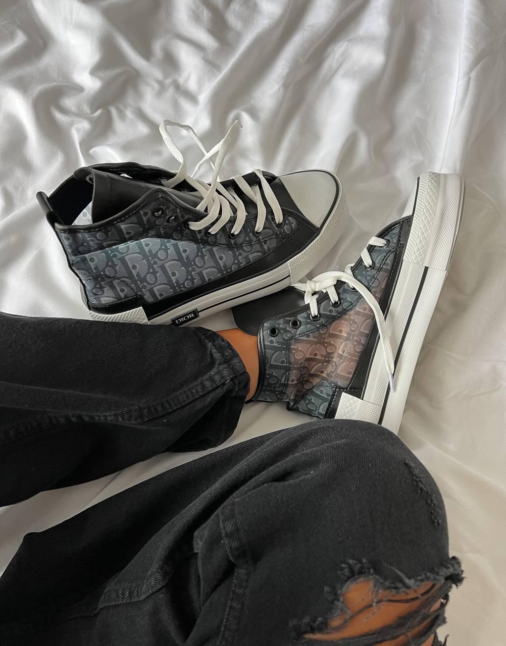 Converse x Dior logo Black White