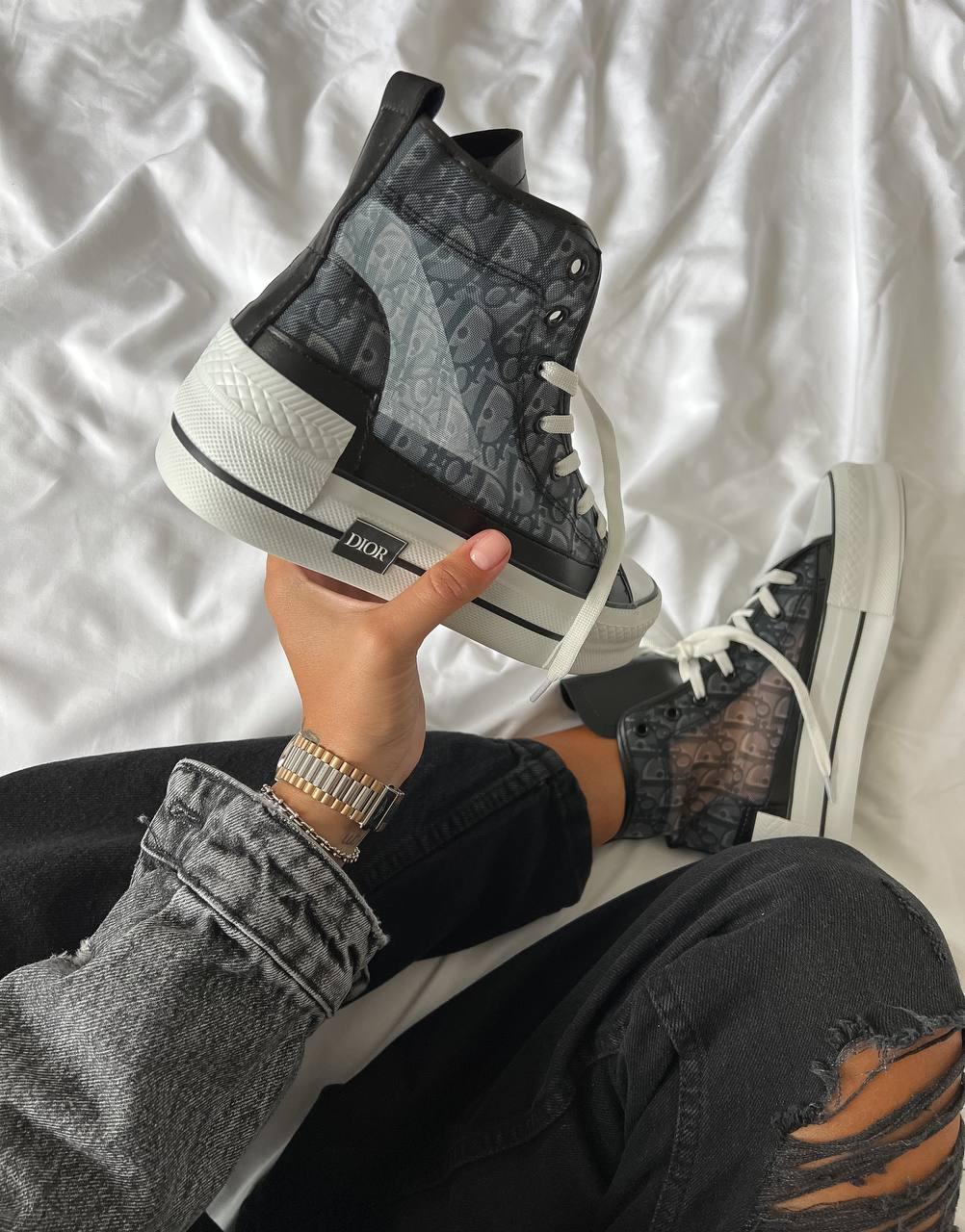 Converse x Dior logo Black White