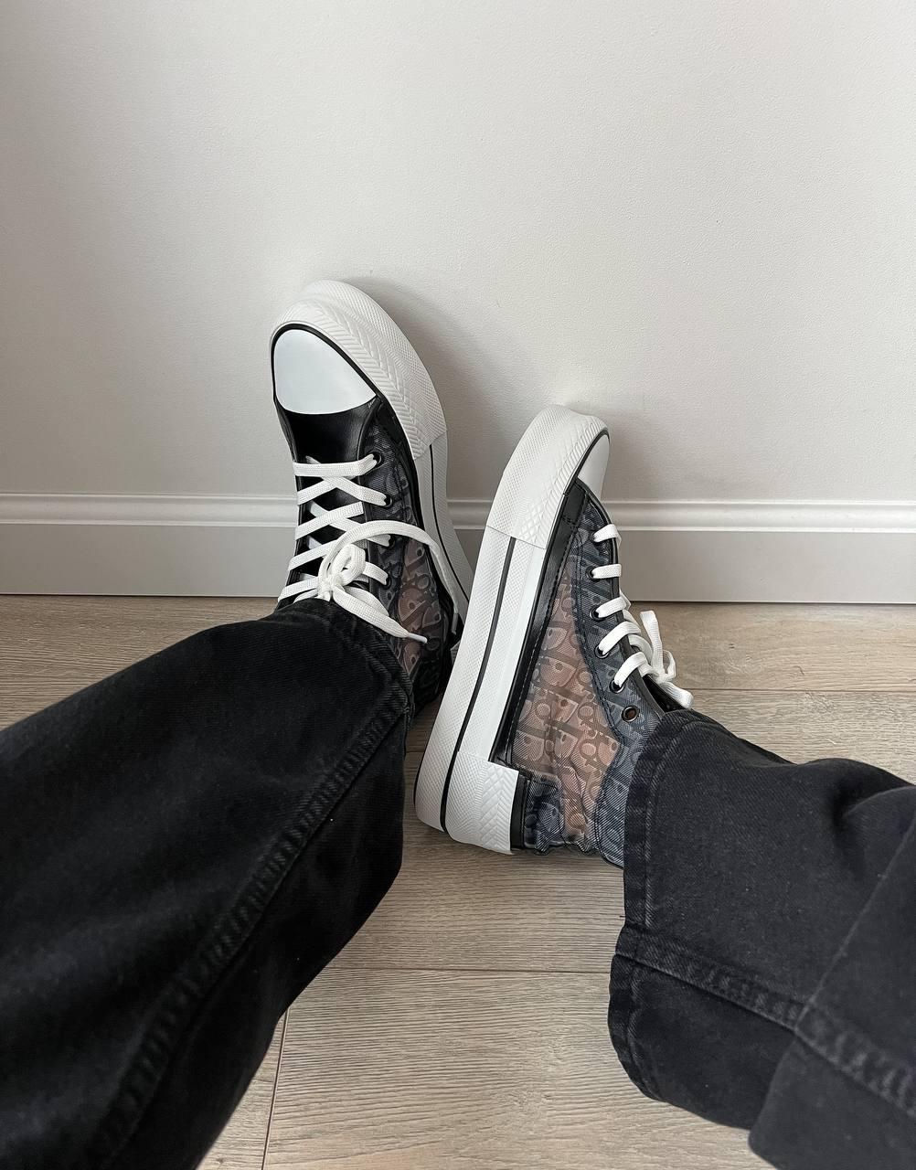 Converse x Dior logo Black White