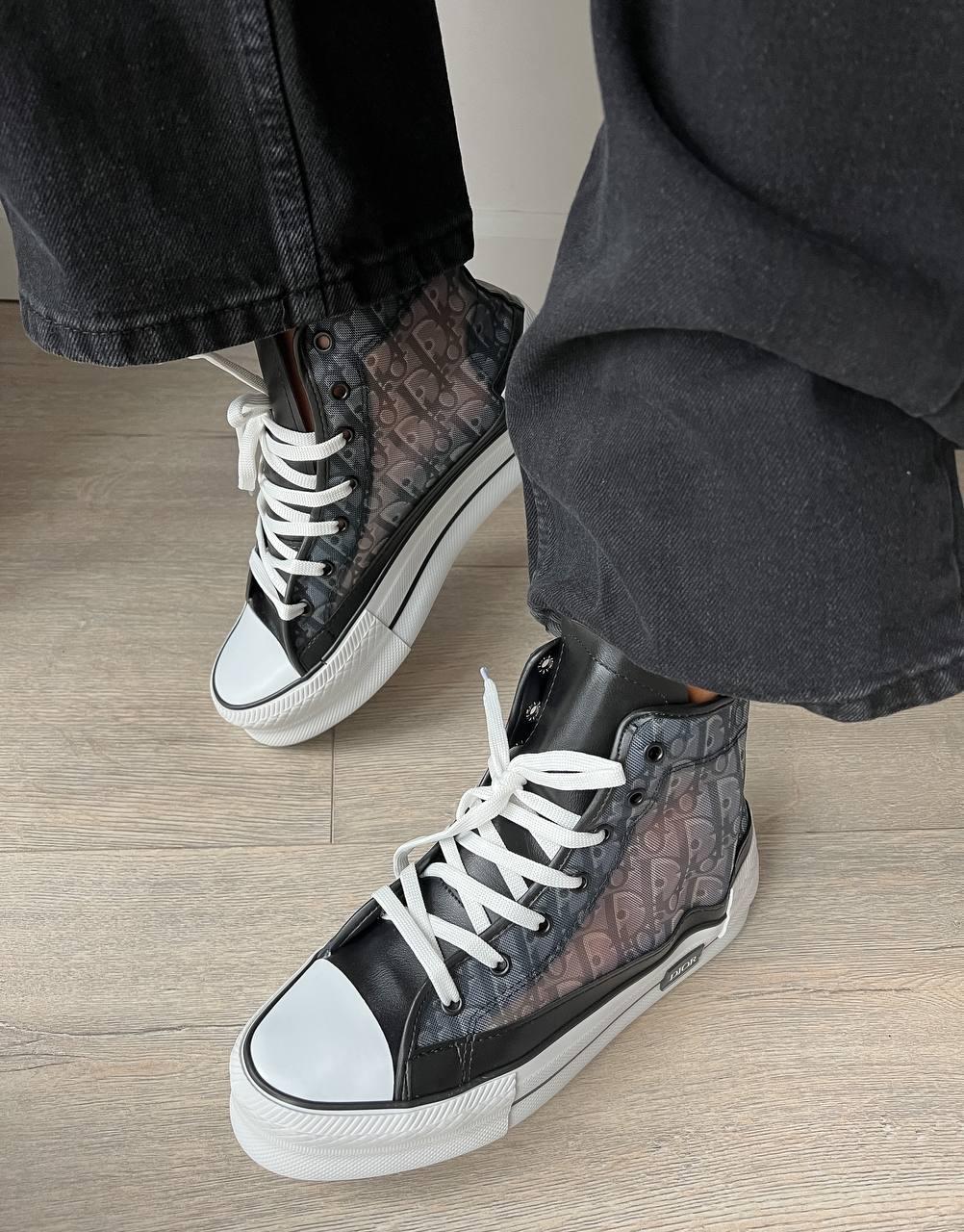 Converse x Dior logo Black White