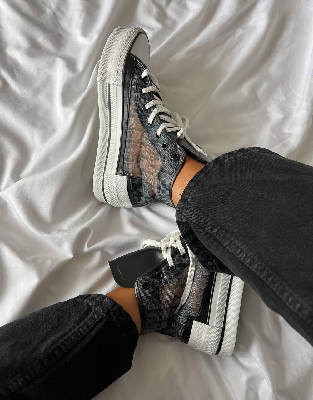 Converse x Dior logo Black White