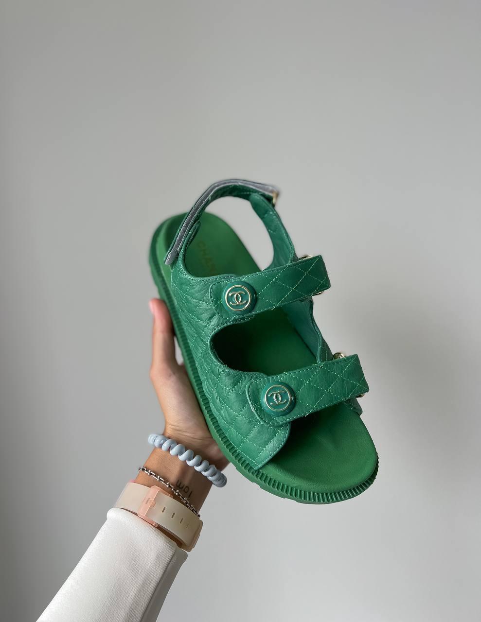 Chanel Dad Sandal Green Premium