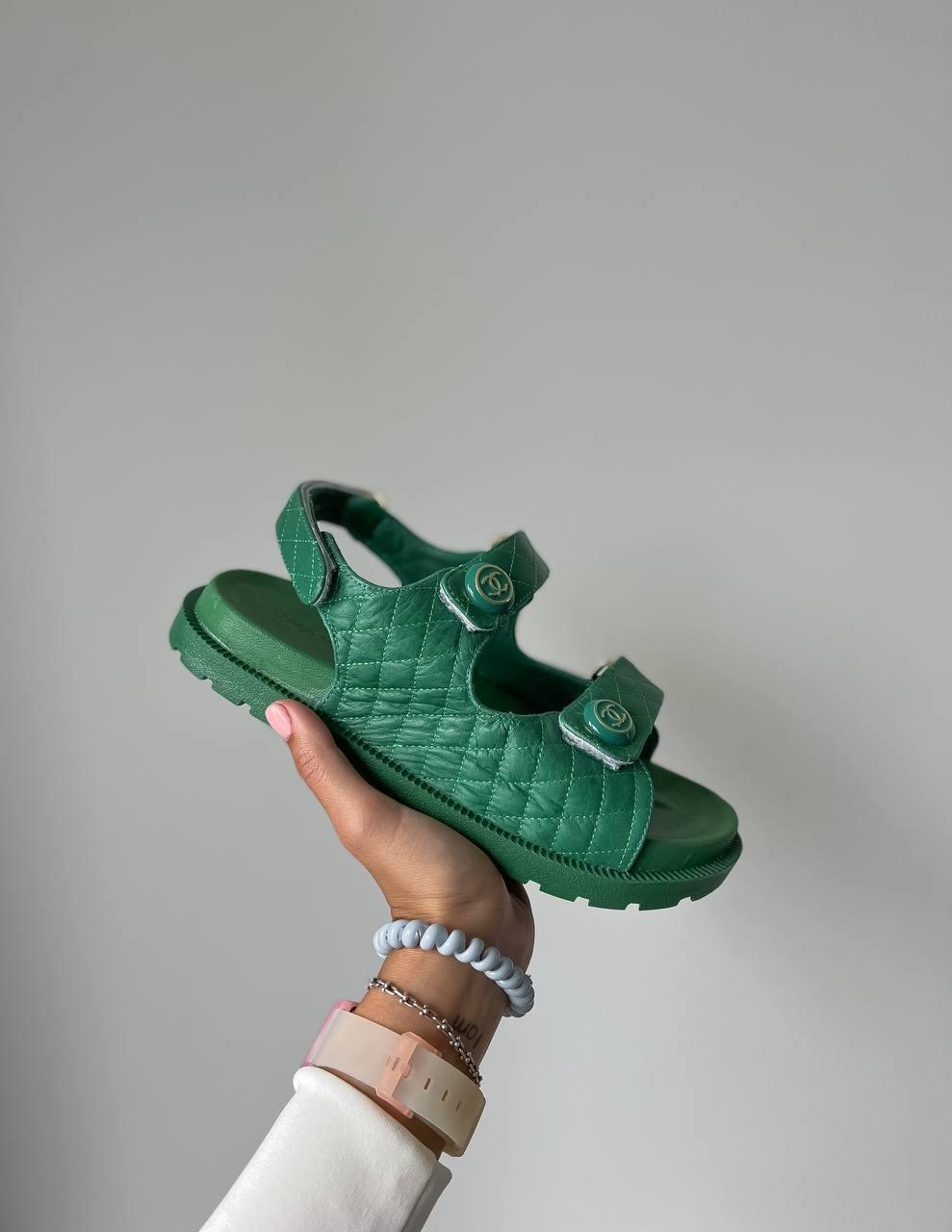 Chanel Dad Sandal Green Premium
