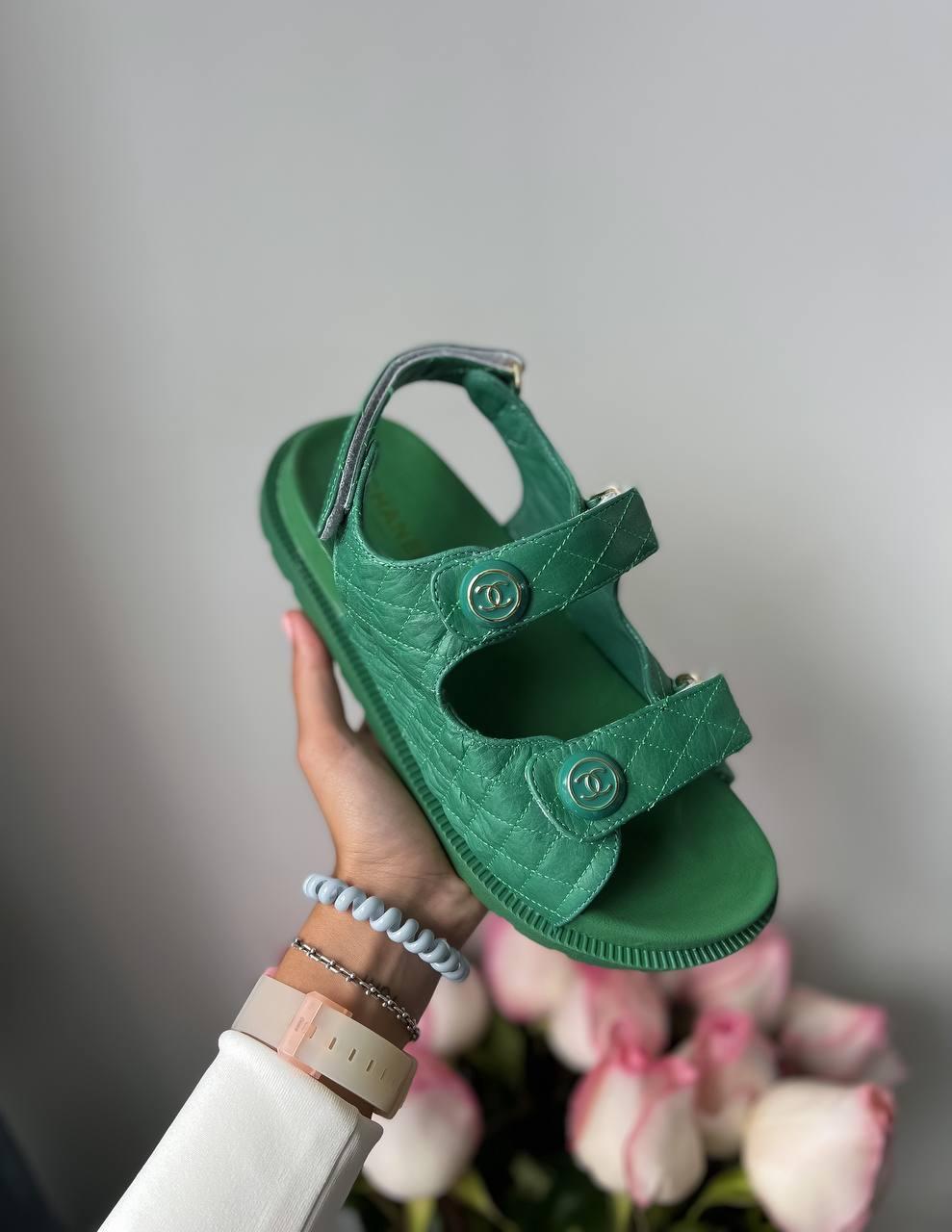 Chanel Dad Sandal Green Premium