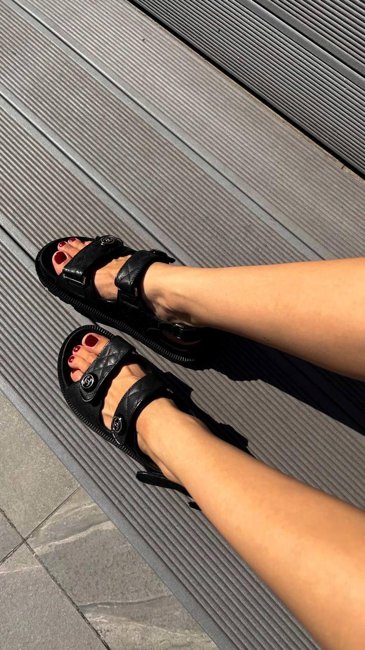 Chanel Dad Sandal Black Premium