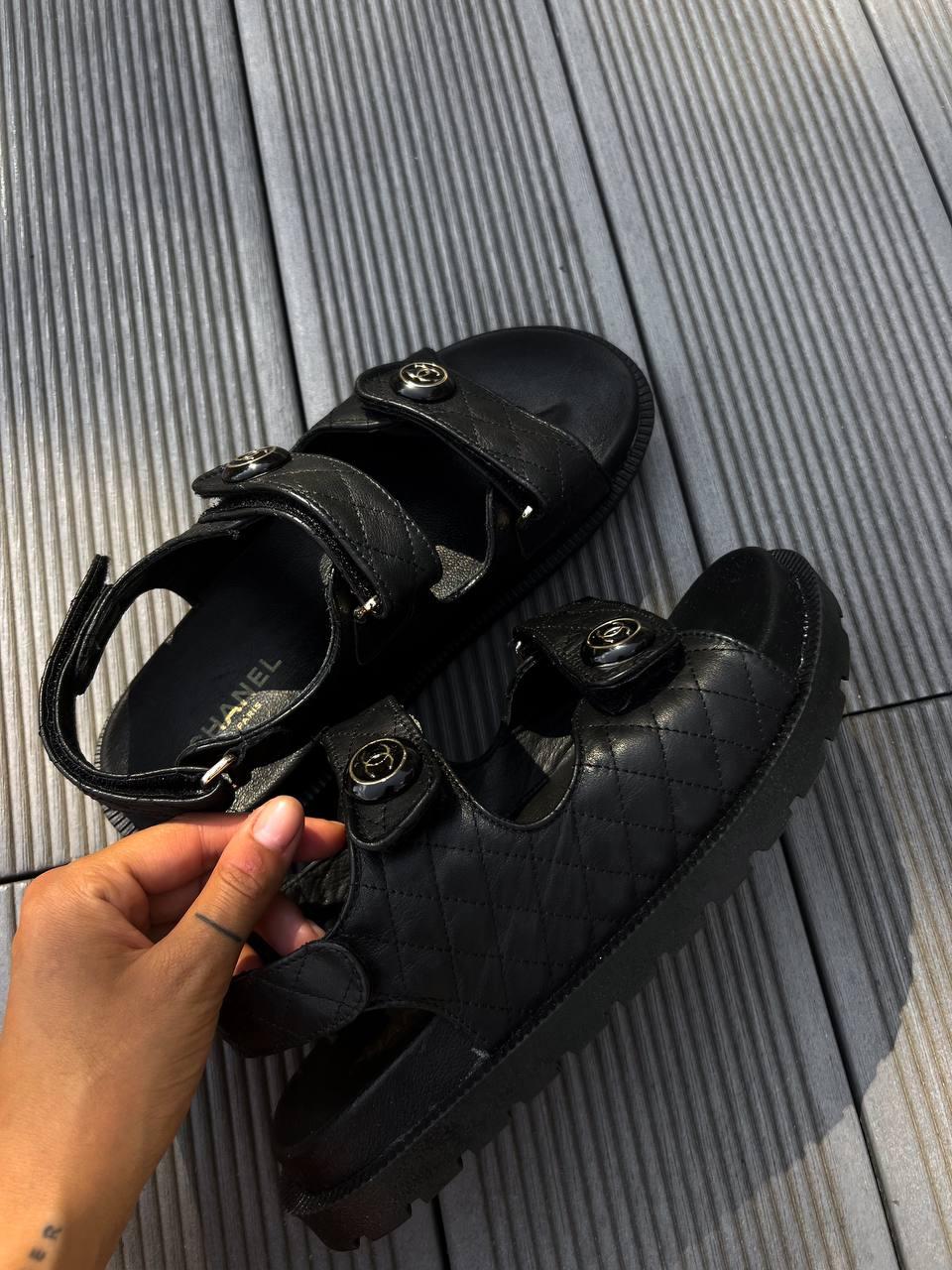 Chanel Dad Sandal Black Premium