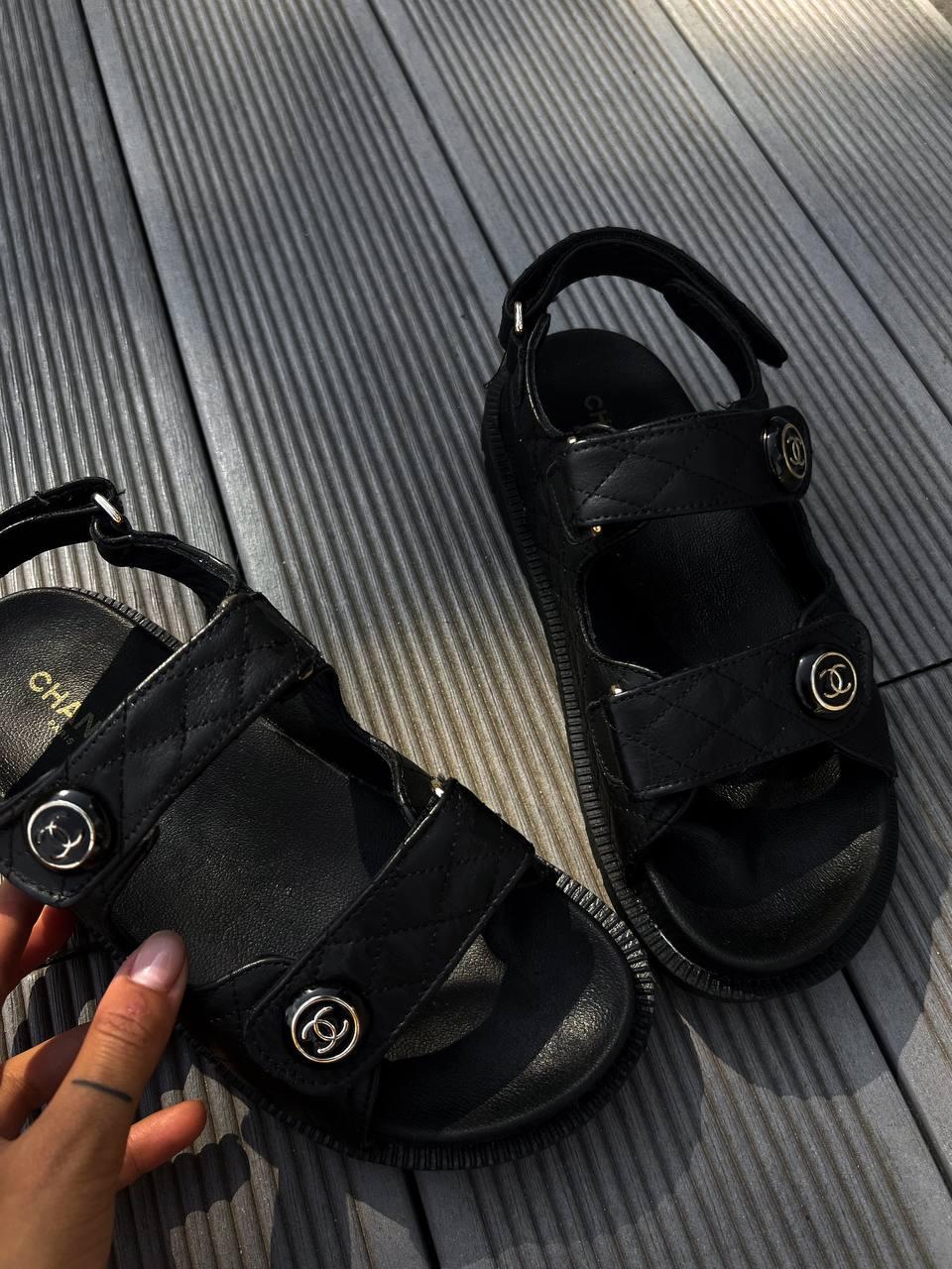 Chanel Dad Sandal Black Premium