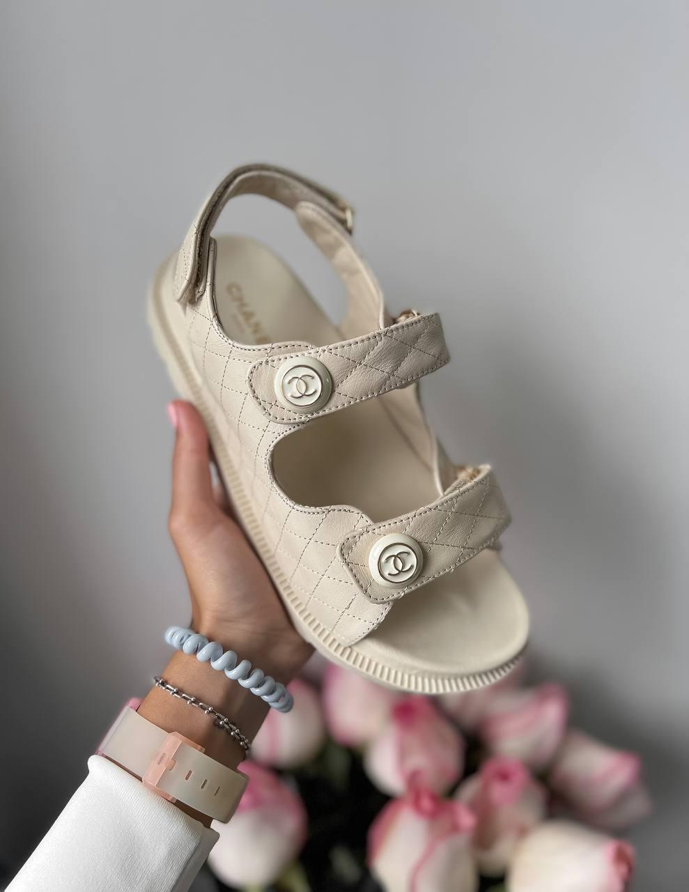 Chanel Dad Sandal Beige Premium