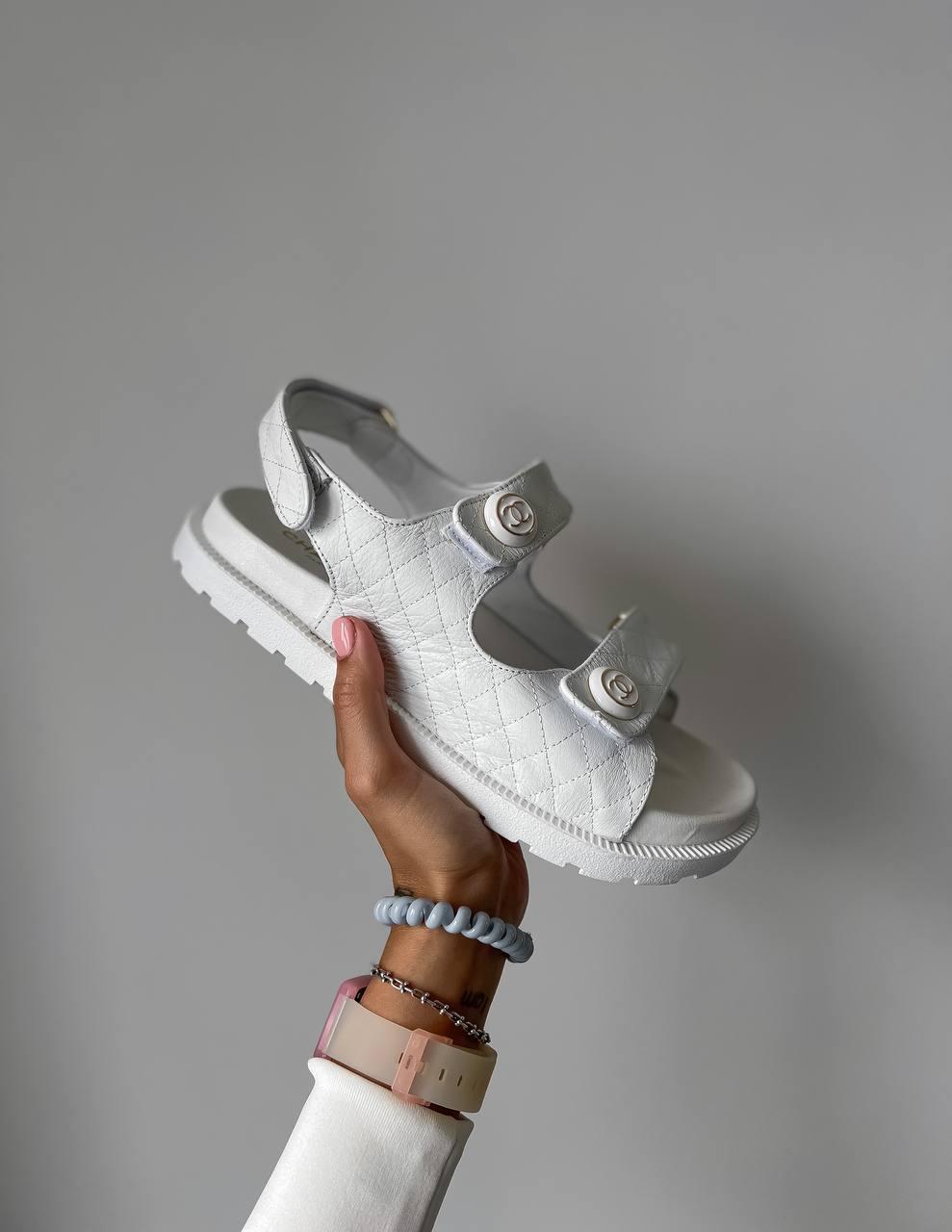 Chanel Dad Sandal White Premium