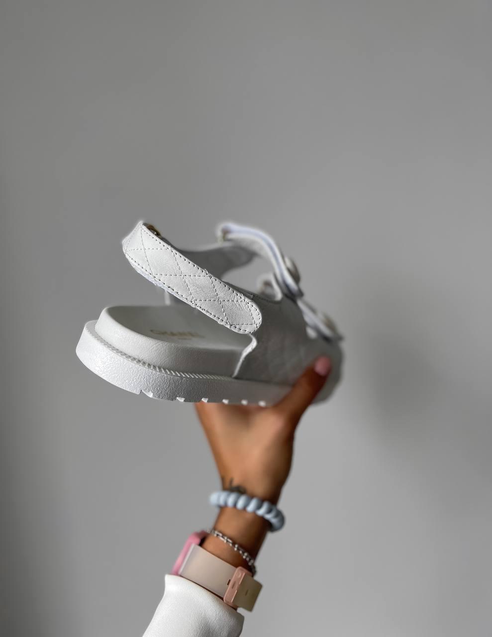 Chanel Dad Sandal White Premium