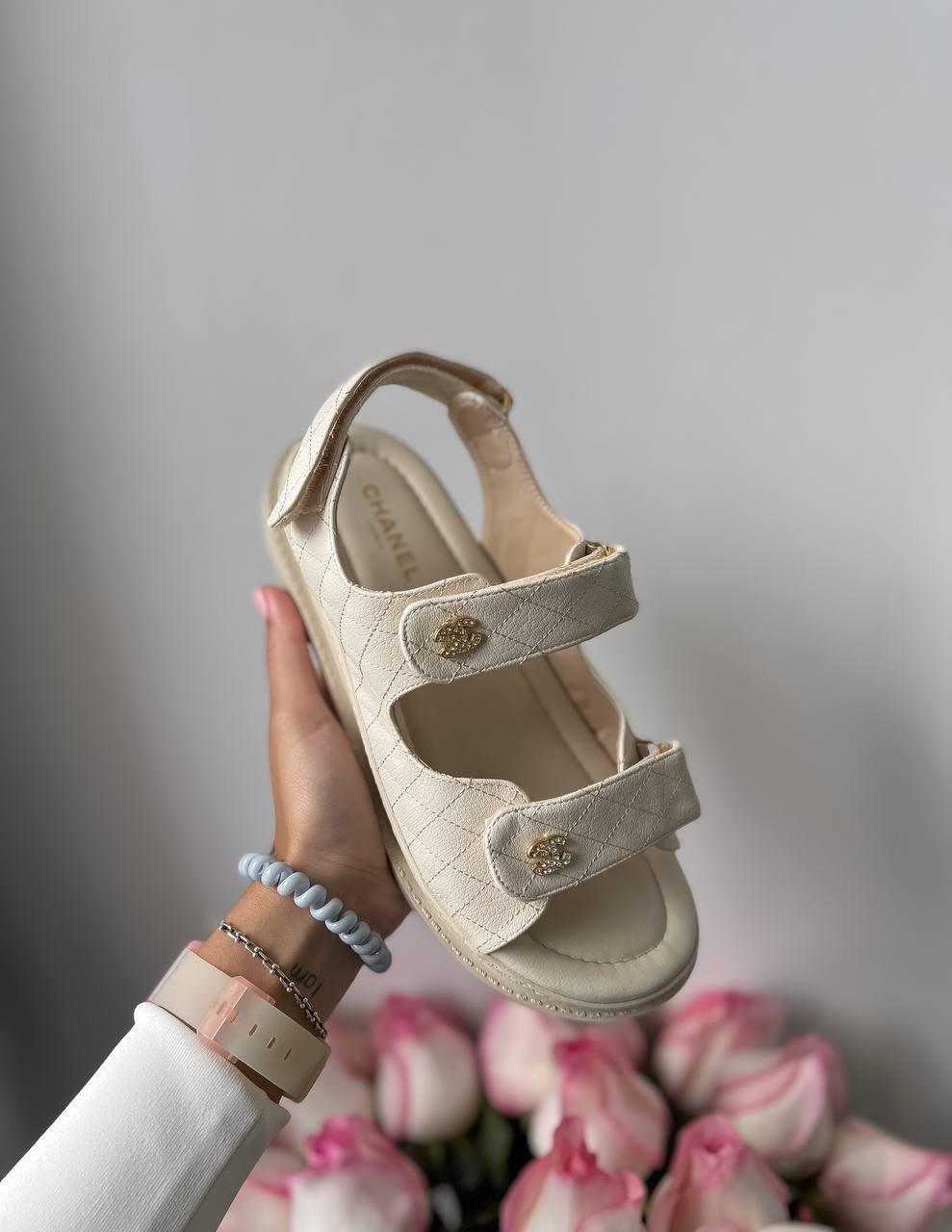 Chanel Dad Sandal Beige