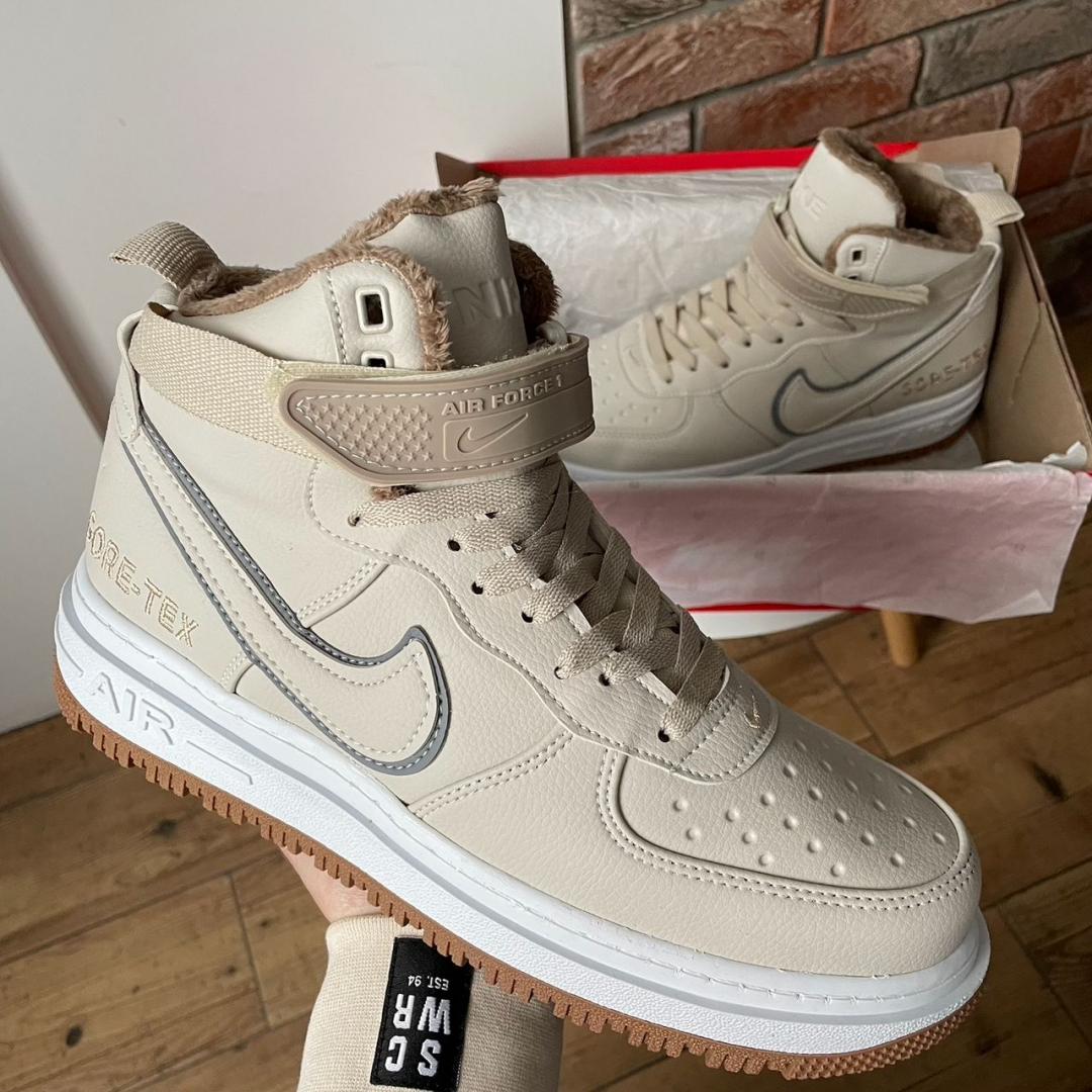 Nike Air Force 1 Gore-Tex Beige (хутро)