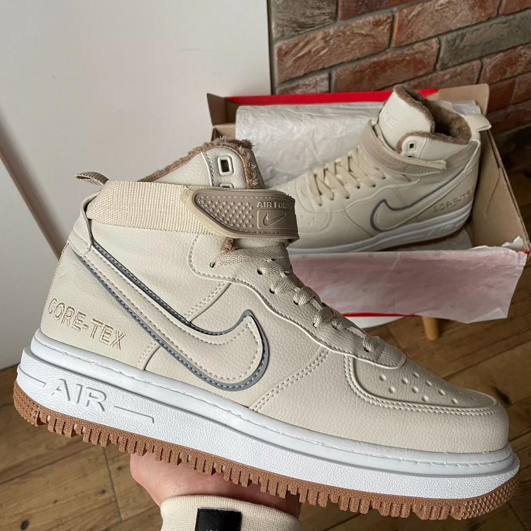 Nike Air Force 1 Gore-Tex Beige (хутро)
