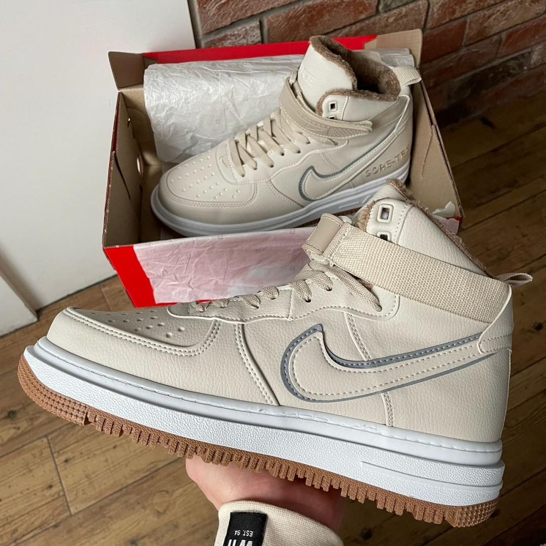 Nike Air Force 1 Gore-Tex Beige (хутро)