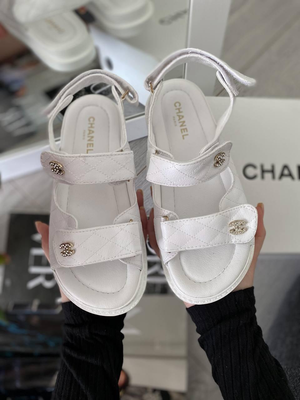 Chanel Dad Sandal White