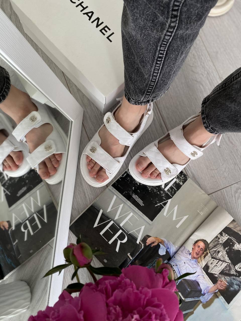 Chanel Dad Sandal White