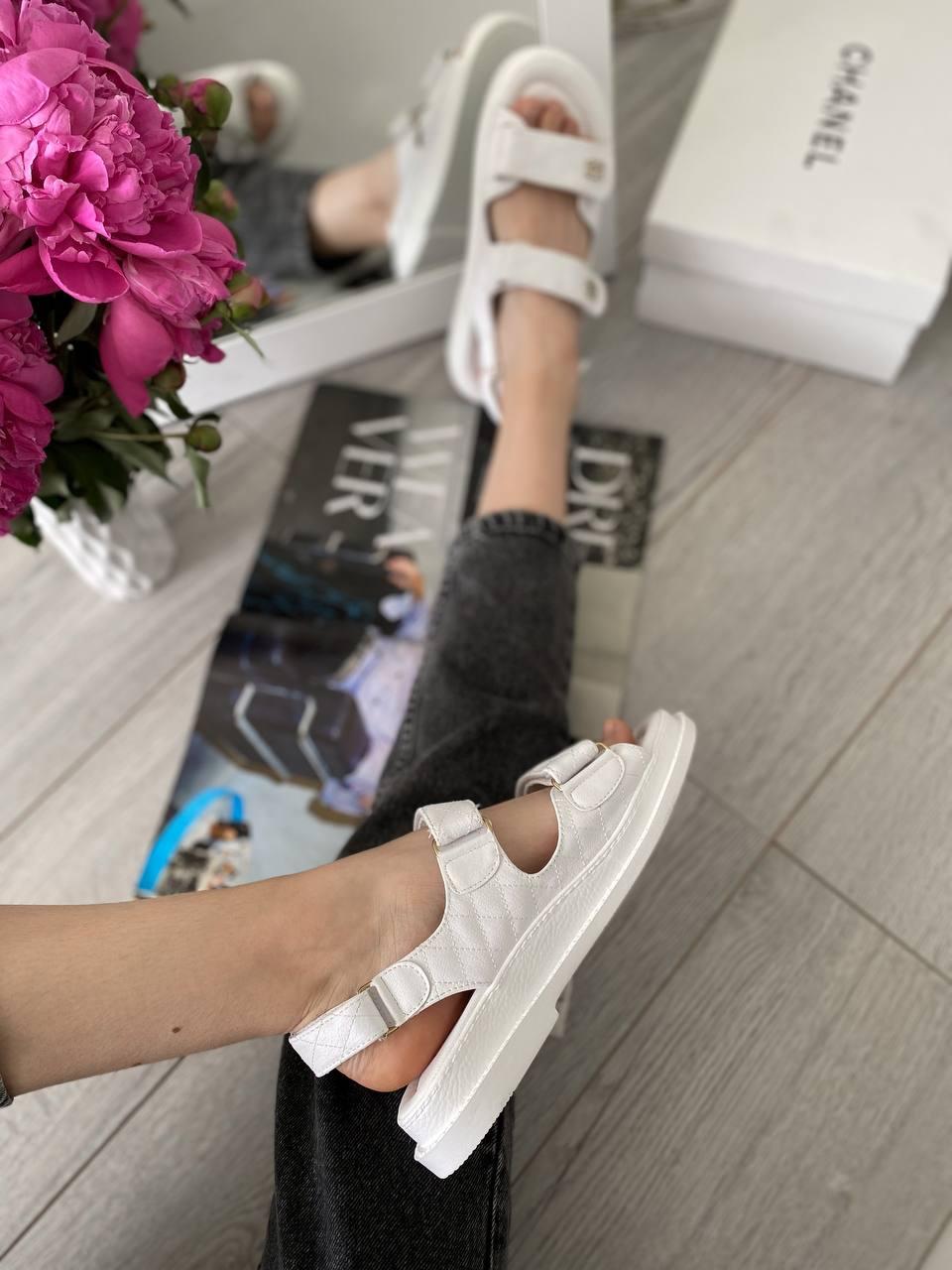 Chanel Dad Sandal White