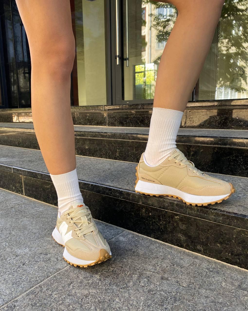 New Balance 327 Beige White 1