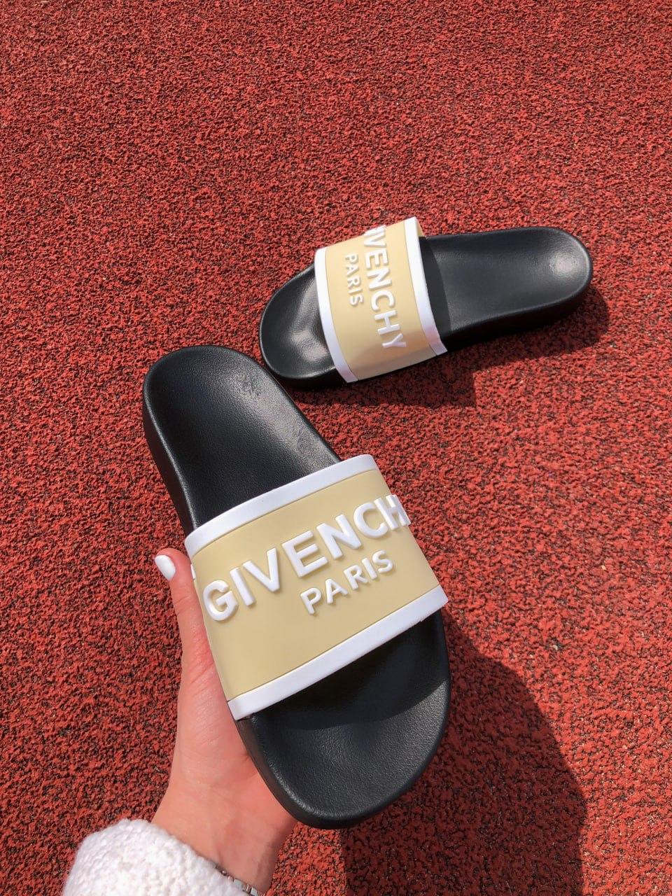Givenchy Slides Black Beige