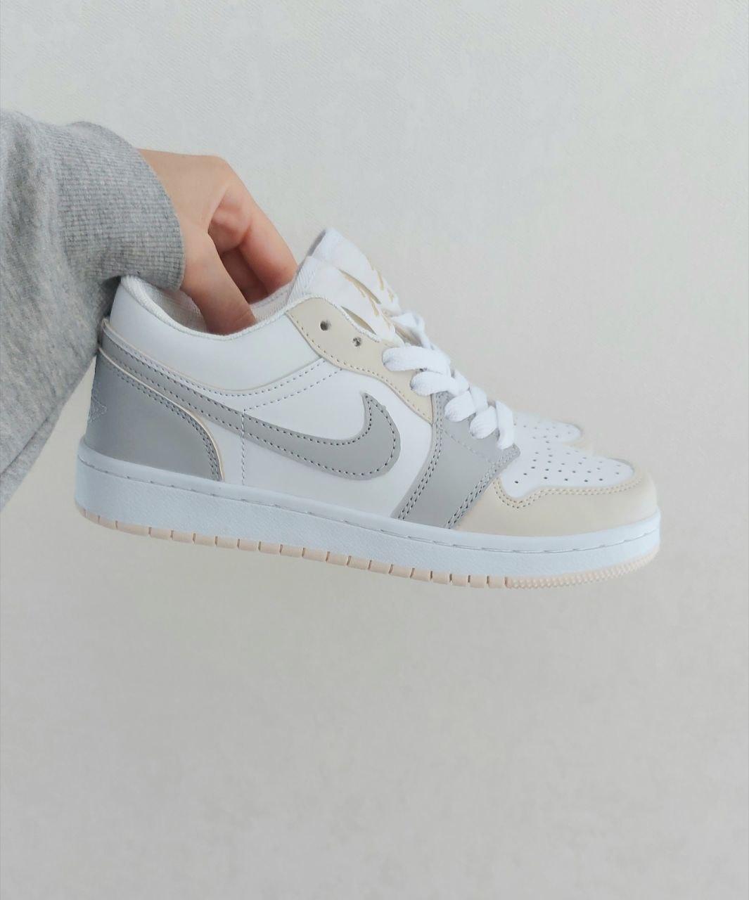 Nike Air Jordan Retro 1 Low Grey White Beige
