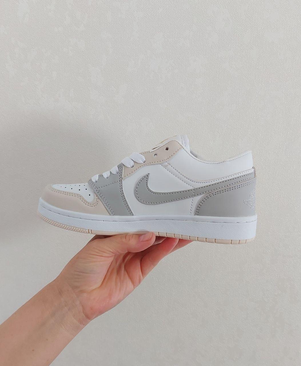 Nike Air Jordan Retro 1 Low Grey White Beige