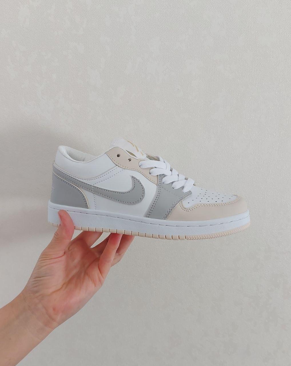 Nike Air Jordan Retro 1 Low Grey White Beige