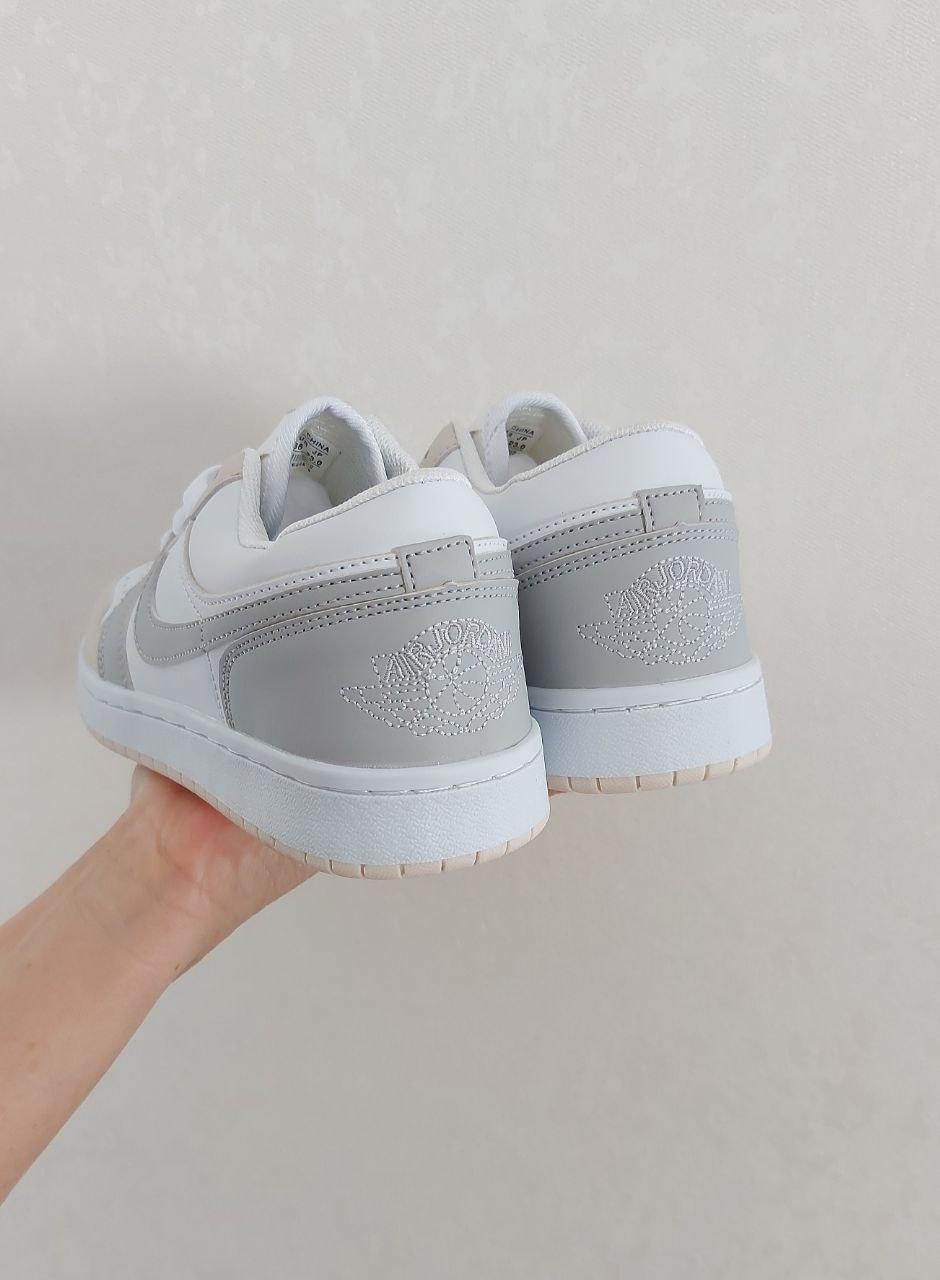 Nike Air Jordan Retro 1 Low Grey White Beige