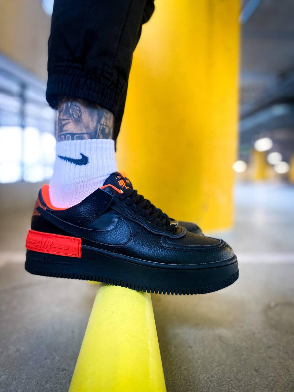 Nike Air Force 1 SHADOW Black Orange 1