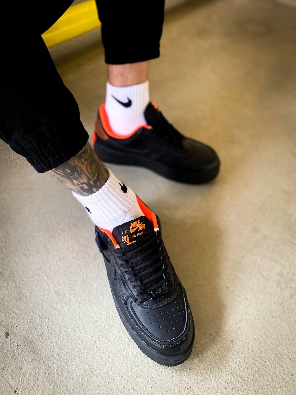 Nike Air Force 1 SHADOW Black Orange 1
