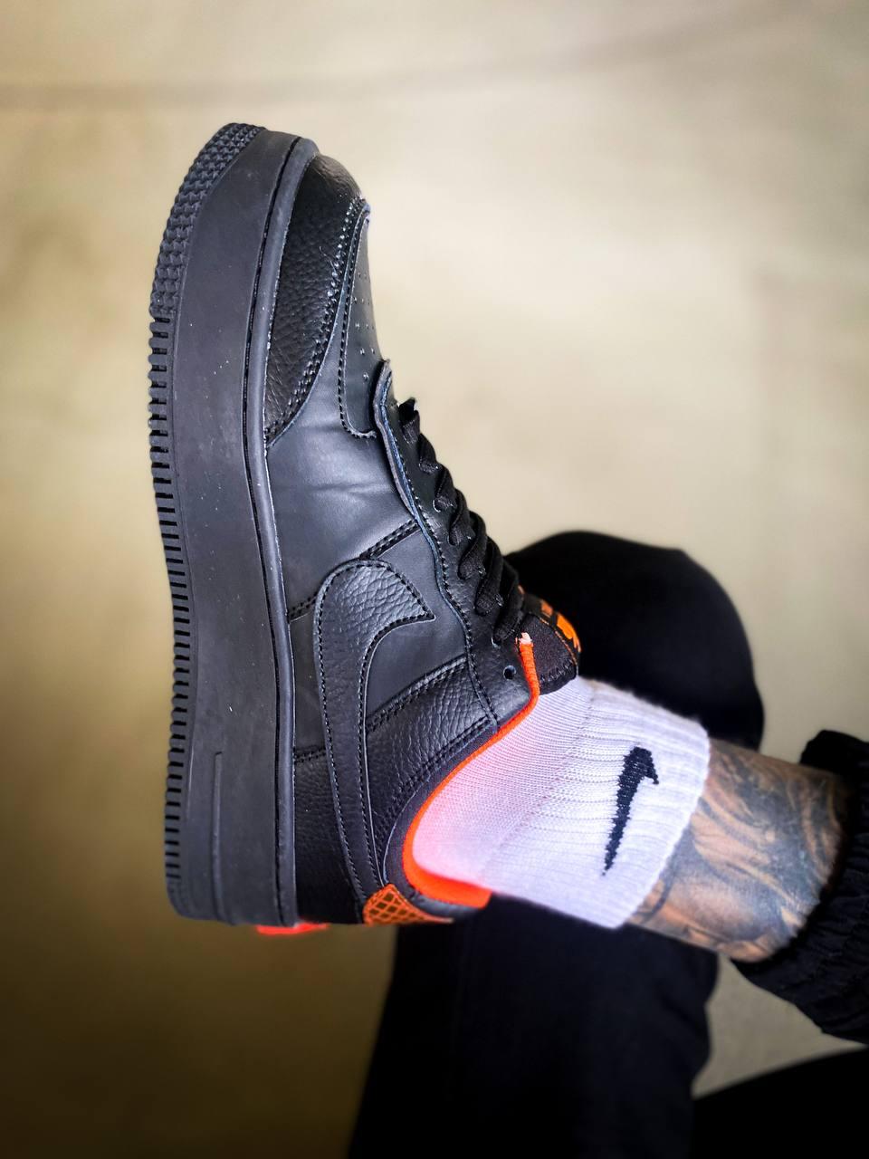 Nike Air Force 1 SHADOW Black Orange 1