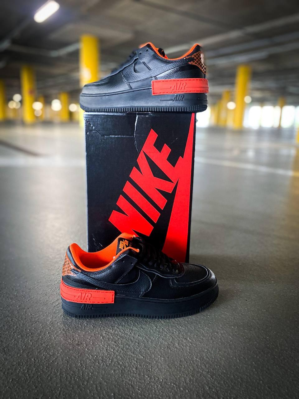 Nike Air Force 1 SHADOW Black Orange 1