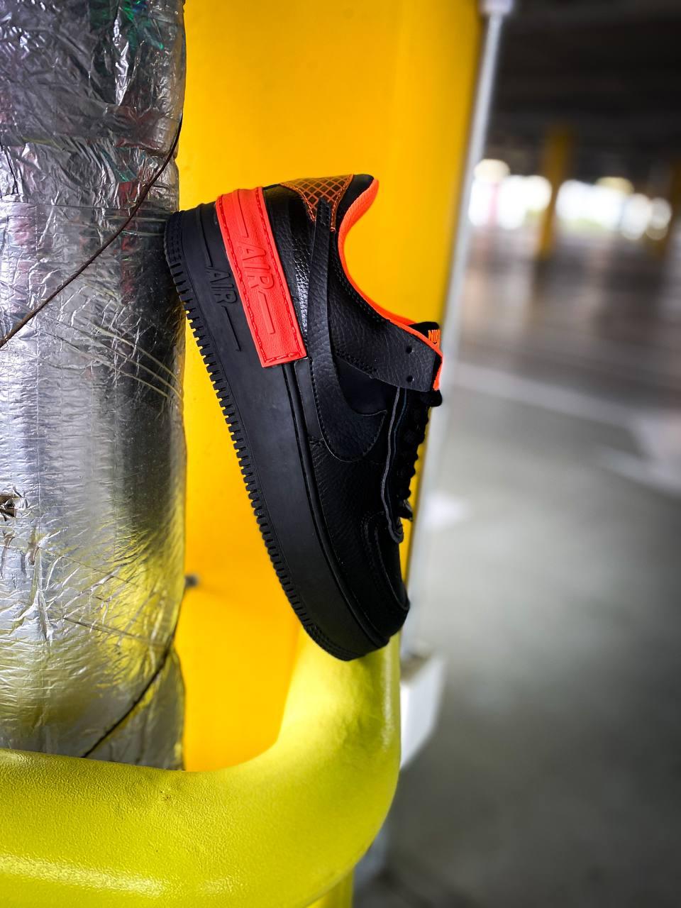 Nike Air Force 1 SHADOW Black Orange 1