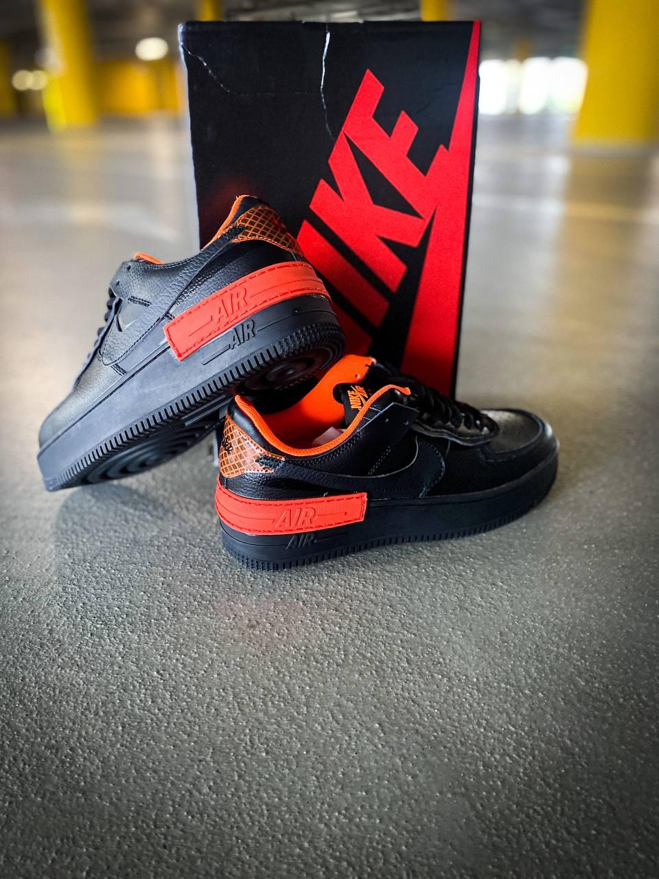 Nike Air Force 1 SHADOW Black Orange 1