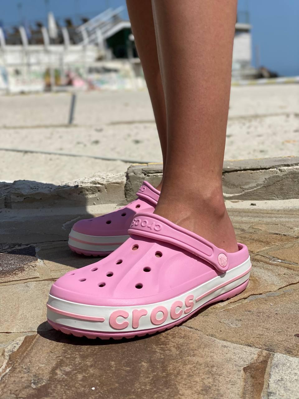 Crocs Pink Logo