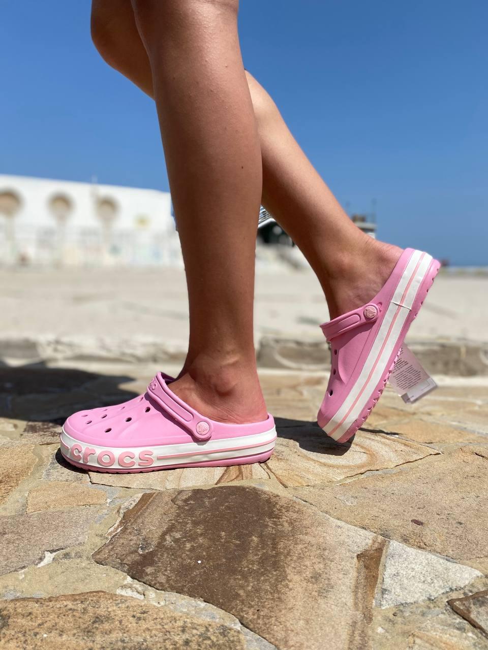 Crocs Pink Logo