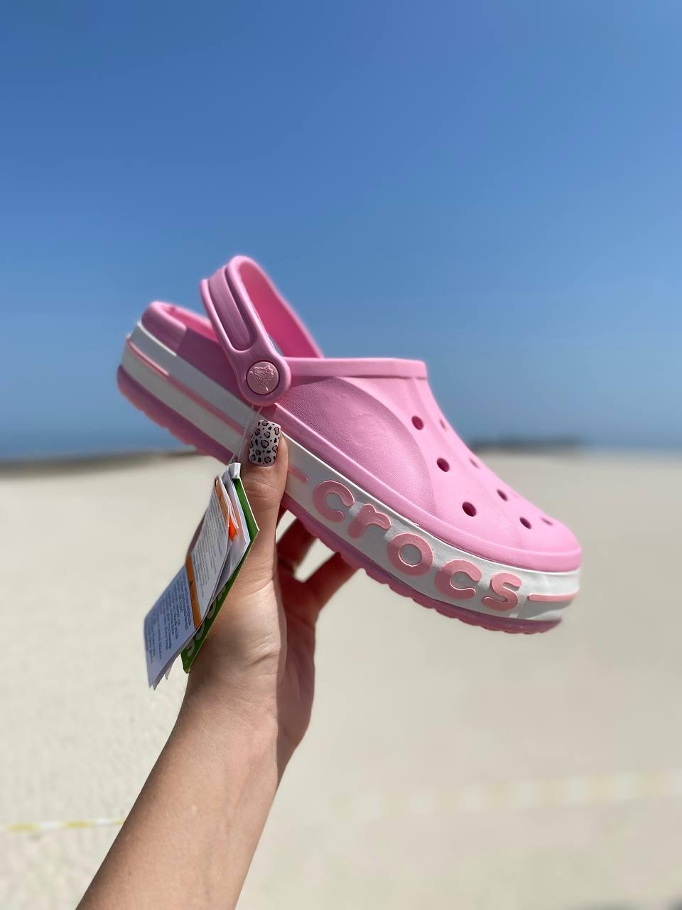 Crocs Pink Logo