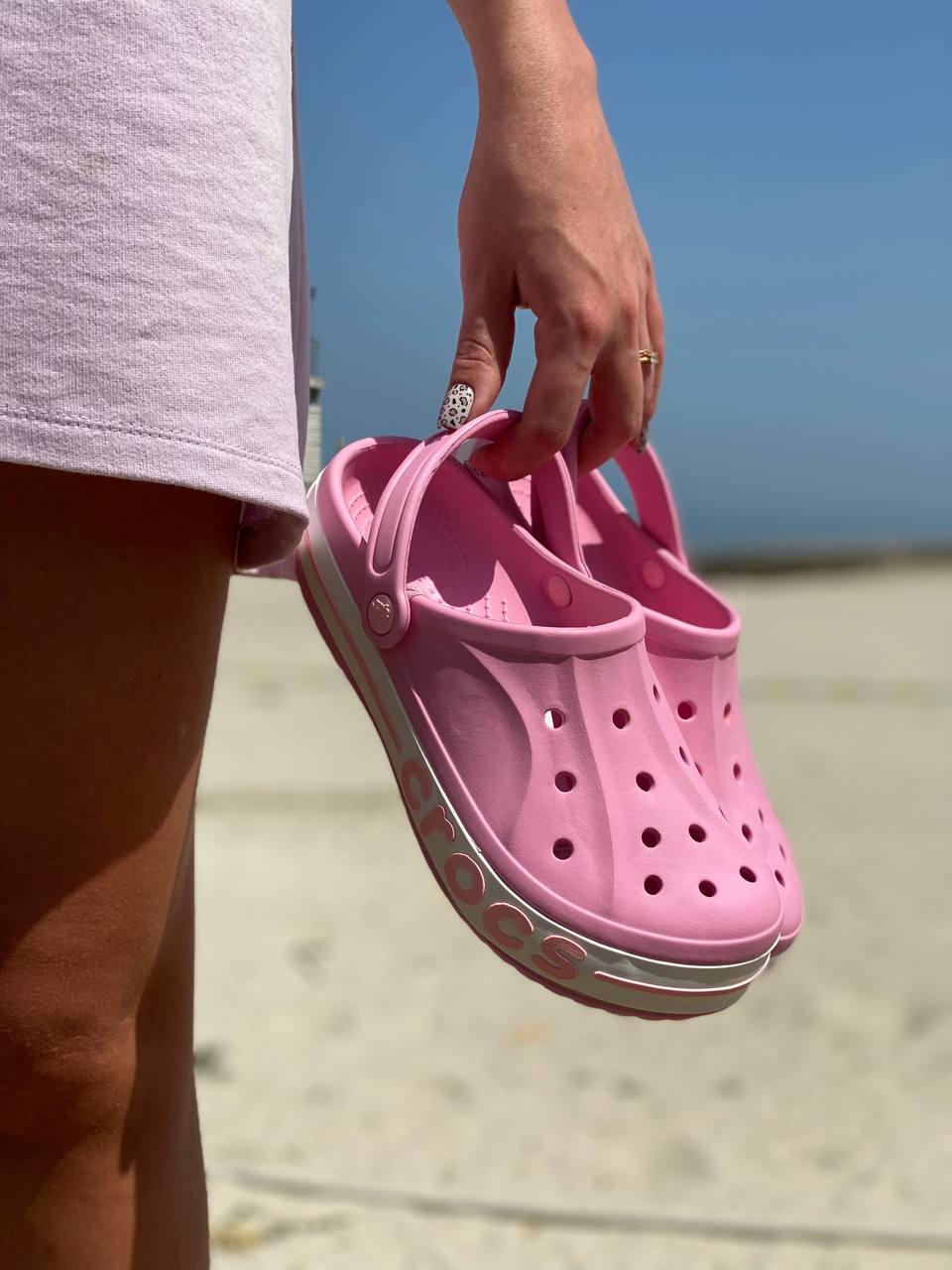 Crocs Pink Logo