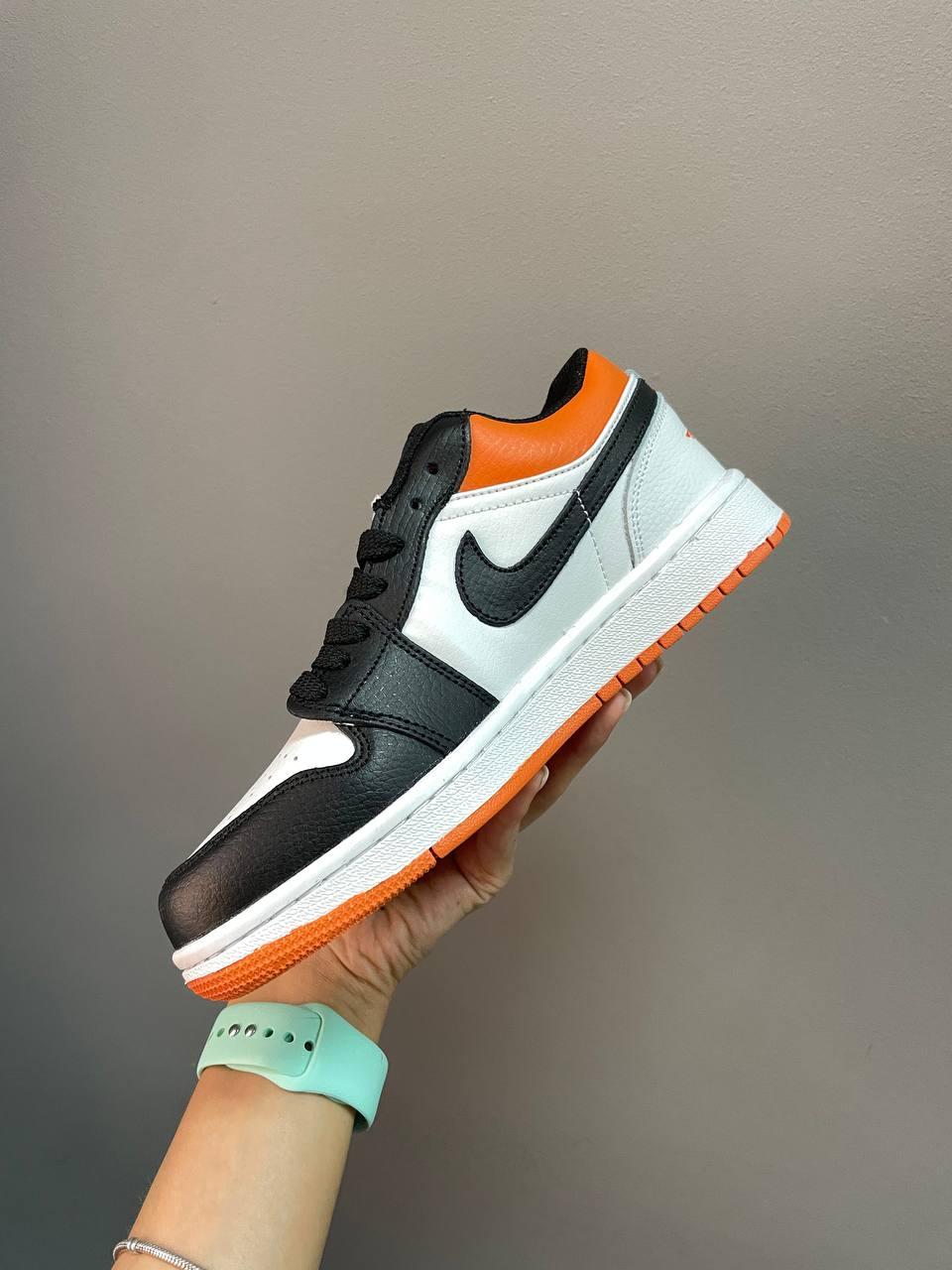 Nike Air Jordan Retro 1 Low Black White Orange
