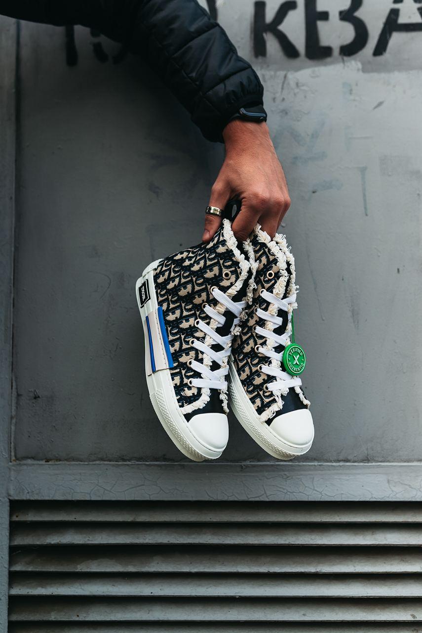 Dior Sneakers High Top Black Beige
